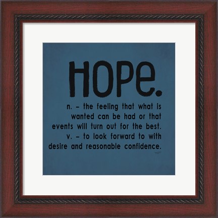 Framed Definitions-Hope III Print