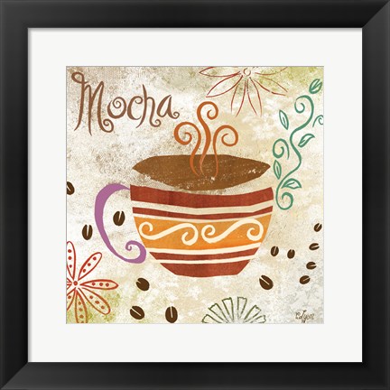 Framed Colorful Coffee I Print