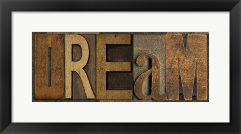 Framed Printers Block Sentiment Panel III  Dream Print