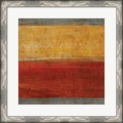 Framed Abstract Stripe Square II Print