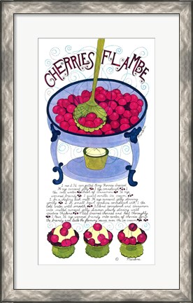Framed Cherries Flambe Print