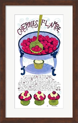 Framed Cherries Flambe Print
