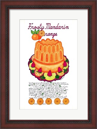 Framed Frosty Mandarin Orange Print