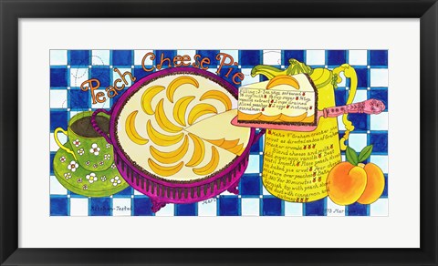 Framed Peach Cheese Pie Print