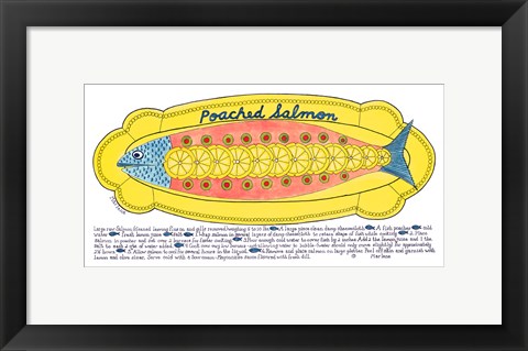 Framed Poached Salmon Print