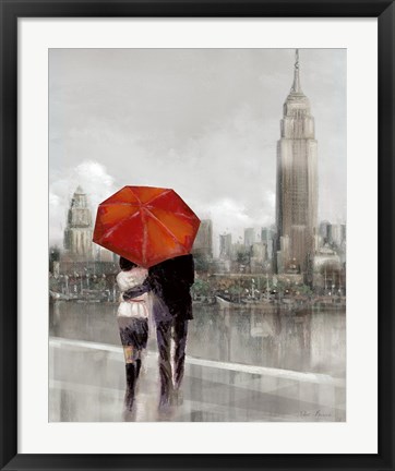 Framed Modern Couple in New York Print