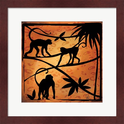 Framed Safari Silhouette II Print