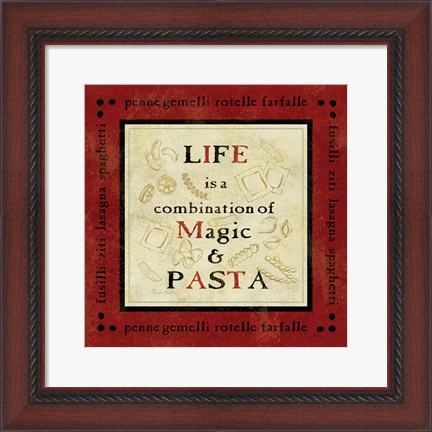 Framed Pasta Sayings I Print