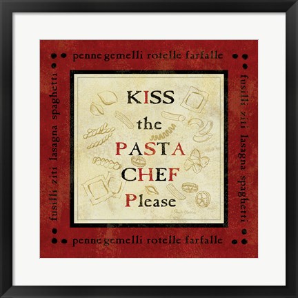 Framed Pasta Sayings III Print