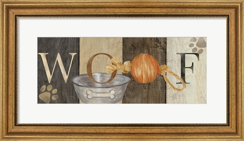 Framed Pooch and Woof Sign II Print