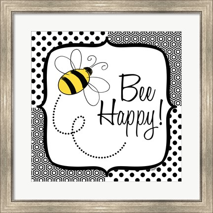 Framed Be Happy and Brave I Print
