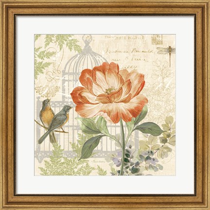 Framed Floral Nature Trail III Print
