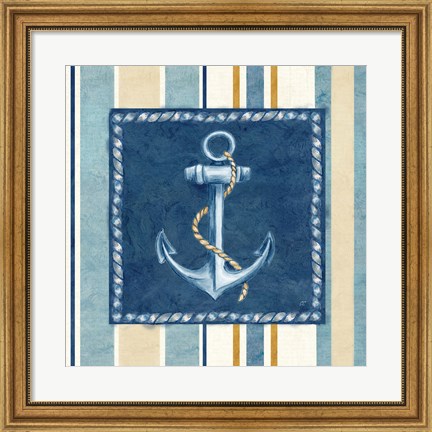 Framed Nautical Stripe III Print