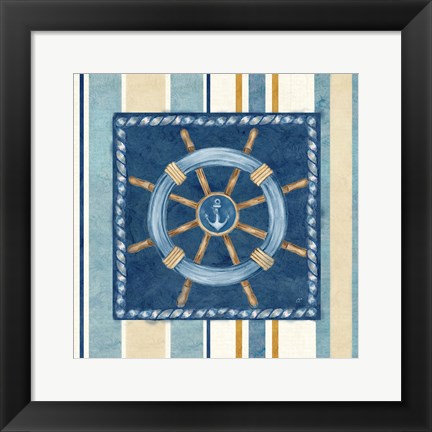 Framed Nautical Stripe IV Print