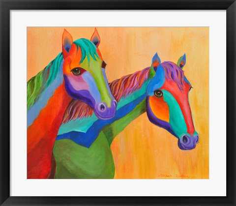 Framed Horses of Color Print