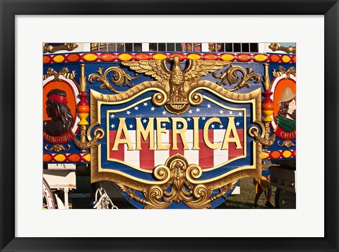 Framed Side of Circus wagon at Great Circus Parade, Wisconsin Print