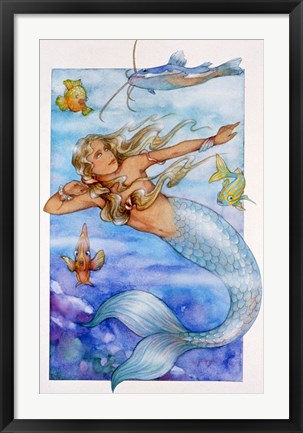 Framed Mermaid 2 Print