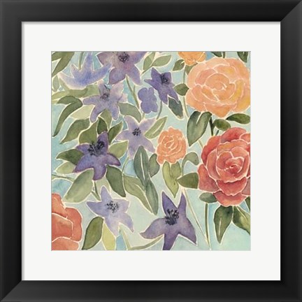 Framed Flowers for Lilly III Print