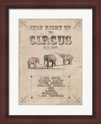 Framed Vintage Circus I Print
