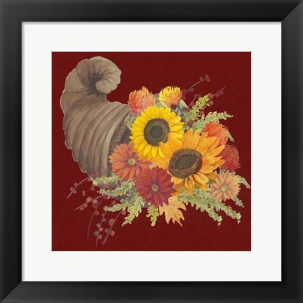 Framed Autumn Floral III Print