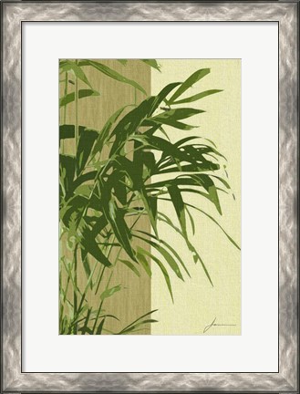 Framed Painted Contrast Leaves I Print