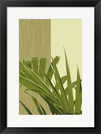 Framed Painted Contrast Leaves IV Print