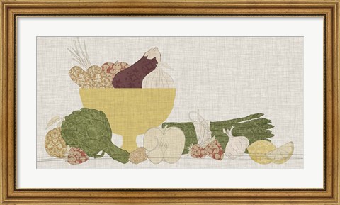 Framed Contour Fruits &amp; Veggies IV Print