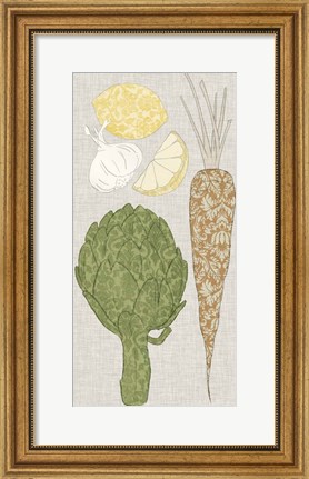 Framed Contour Fruits &amp; Veggies VI Print