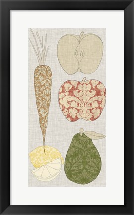 Framed Contour Fruits &amp; Veggies VII Print