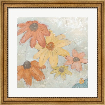 Framed Floral Fresco II Print