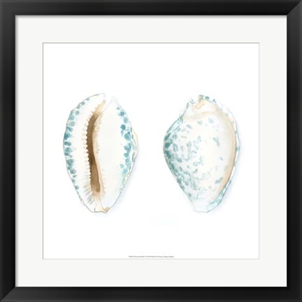 Framed Watercolor Shells VI Print