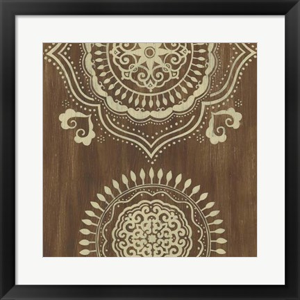 Framed Weathered Mandala II Print