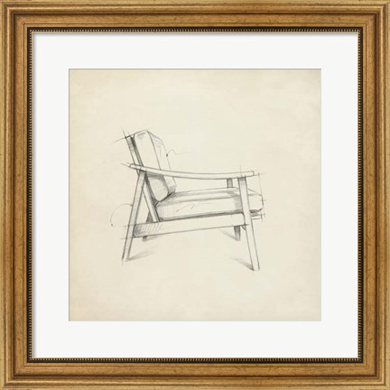 Framed Mid Century Furniture Design III Print