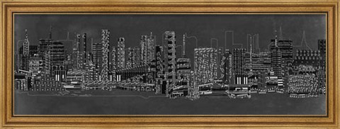Framed City Sounds at Night Print
