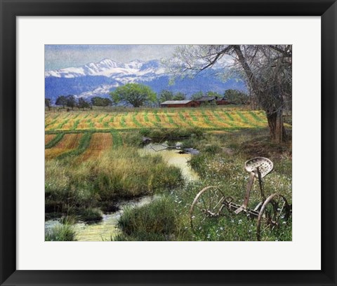 Framed Idyllic Farm I Print