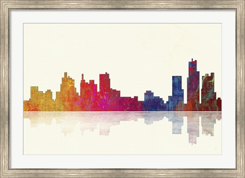 Framed Boston Massachusetts Skyline 1 Print