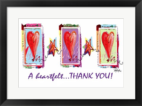 Framed Heartfelt Thank You Print