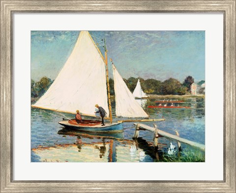 Framed Sailing at Argenteuil, c.1874 Print