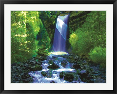 Framed Waterfall B Print