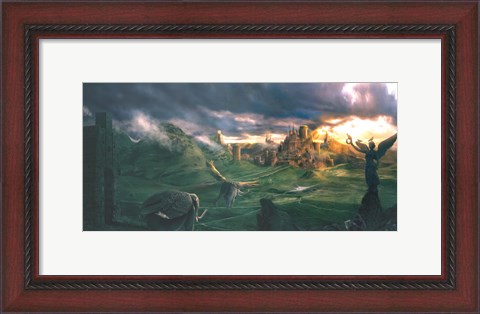 Framed Castle Highlands Print