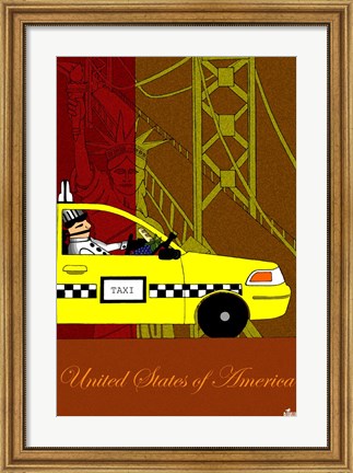 Framed Chef in USA Print