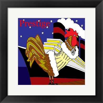 Framed Rooster Prestige Print