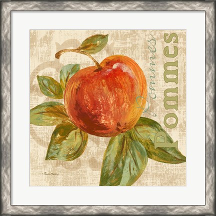 Framed Rustic Fruit I Print