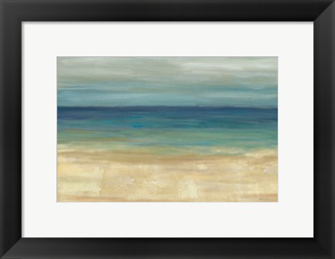 Framed Navy Blue Horizons Print