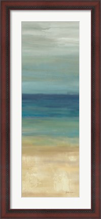 Framed Navy Blue Horizons Panel II Print