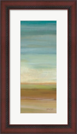 Framed Turquoise Horizons Panel I Print