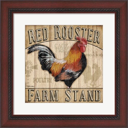 Framed Country Rooster I Print