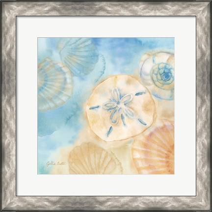 Framed Watercolor Shells III Print