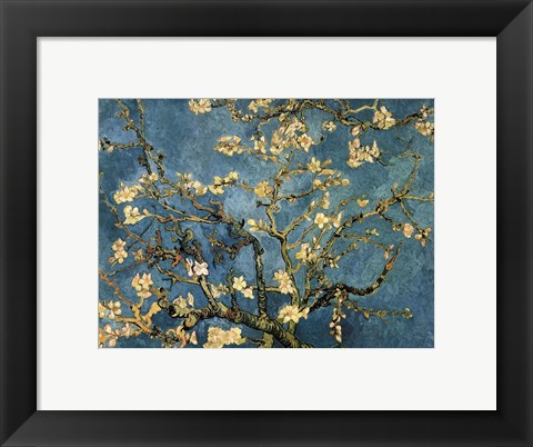 Framed Blossoming Almond Tree, Saint-Remy, c.1890 Print