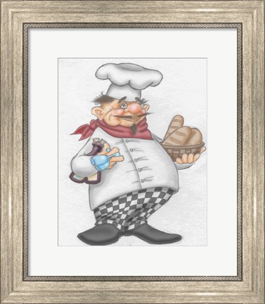 Framed Busy Chef Print
